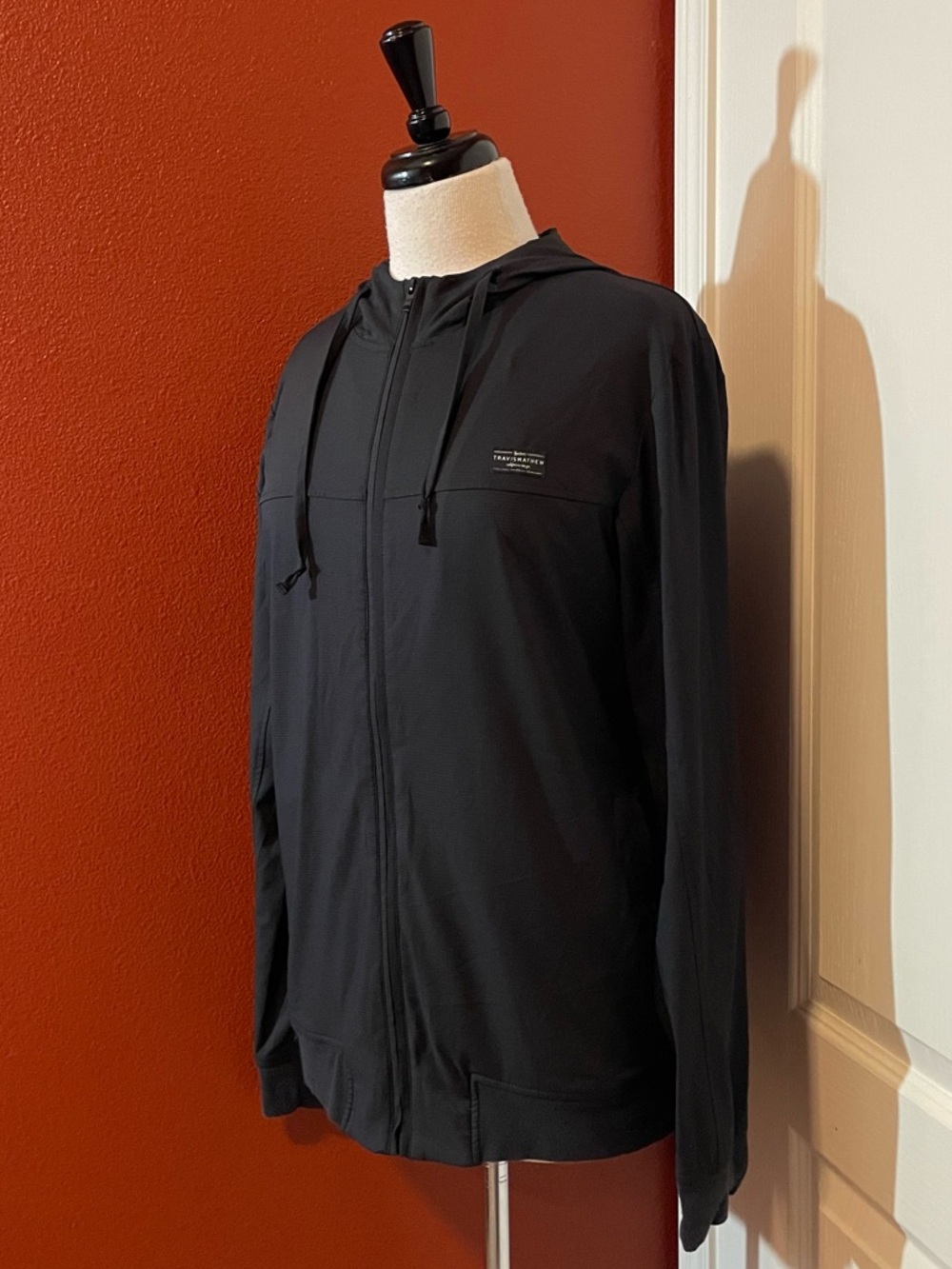 Travis Mathew Men’s Wanderlust Athletic Micro Ripstop Black Full Zip Sweatshirt